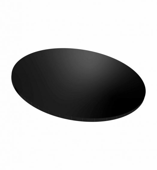 Black Round GLOSS Masonite Cake Board 5mm